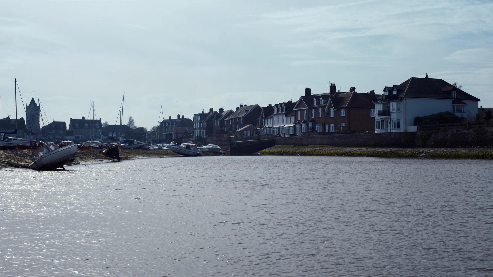 Bosham village harbour at the tide line