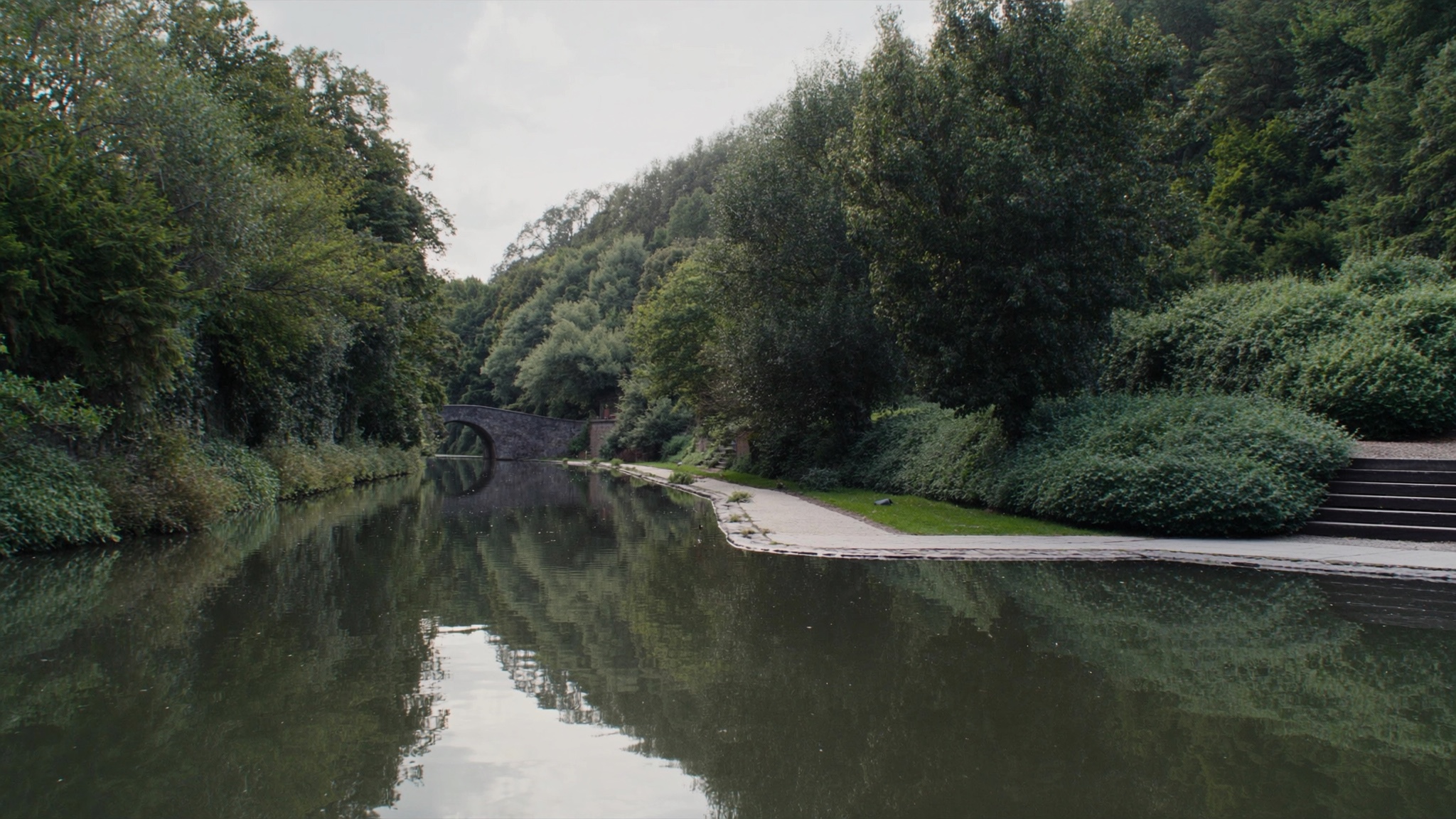 Canal walk near Chichester with calm reflections