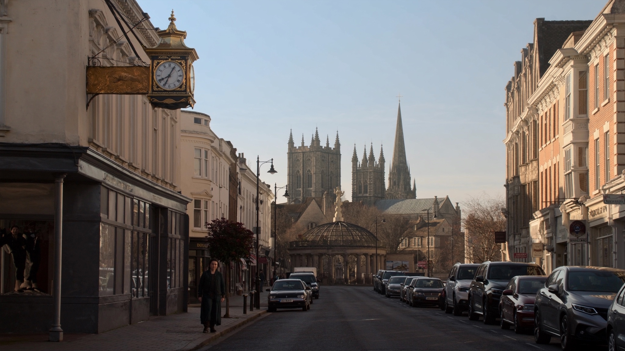 Chichester city centre near the Market Cross